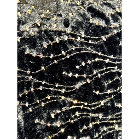 Aviva Stanoff Black w/ Rose Gold Sequin MilkyWay Blanket 2 Pillow set, MSRP $799 - Picture 4 of 12